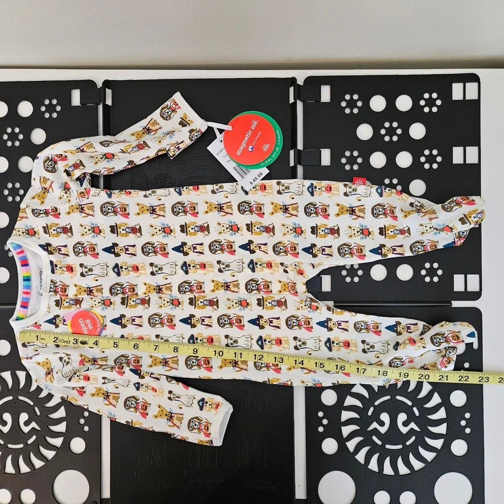 Magnetic Me Tricks or Treats Halloween Modal One Piece Footie 3-6M Dogs NEW